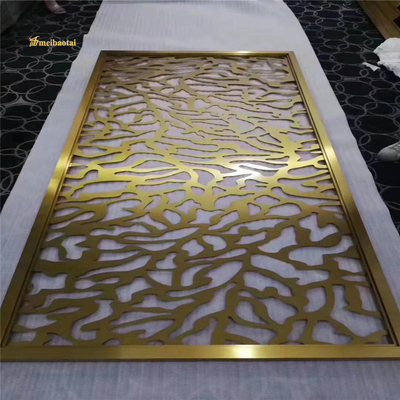 Customizable Size Stainless Steel Hotel Decoration Room Divider 201 304