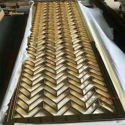 Hotel Decoration 304 Stainless Steel Room Divider 0.3-3.0mm Thickness