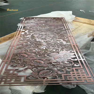 Hollow Laser Stainless Steel Room Divider Decoration Screen