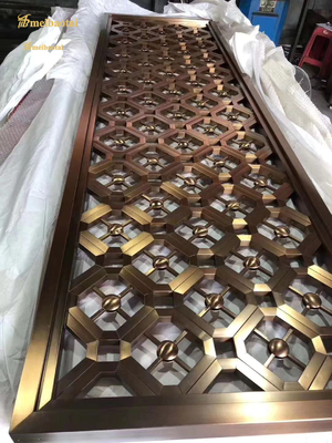 Decoration MBT Bronze Copper Stainless Steel Room Divider 3.0mm Thick