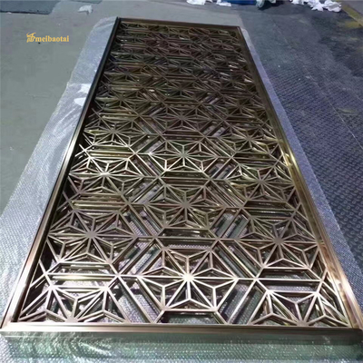 Customizable Size Stainless Steel Hotel Decoration Room Divider 201 304