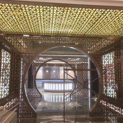 Stainless  Steel  Room Divider  Bronze Hailrine Decoration Hotel Lobby Project List