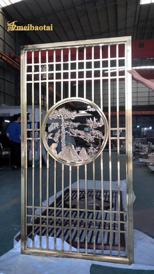 201 304 Antique Bronze Hotel Decoration Stainless Steel Room Divider