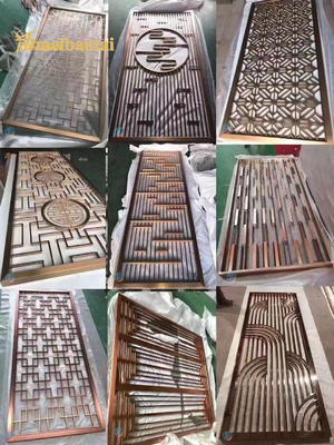 SS201 304 Customize Stainless Steel Room Divider Decoration Wall