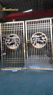 201 304 Antique Bronze Hotel Decoration Stainless Steel Room Divider