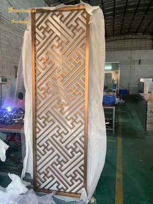 Brown Color Customized Size Popular Style Metal Room Divider