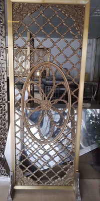 Mirror Hairline Stainless Steel Room Divider Mill Edge Customizable Size