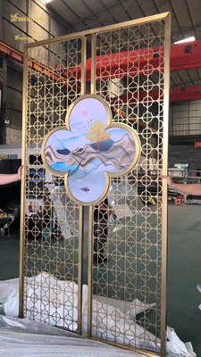 201 304 Color Hairline Stainless Steel Room Divider Hotel Decoration