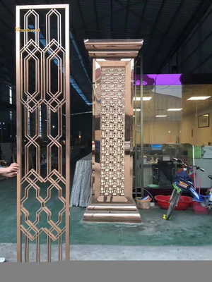 201 Stainless Steel Room Divider 8K Mirror Surface HRB100 Hardness