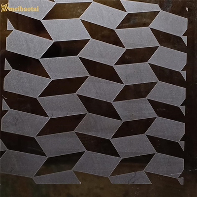 4 Feet Simple Pattern Etched Stainless Steel Sheet Elevator Lift Decorative