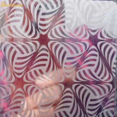 Mirror Etched Stainless Steel Sheet Wall Decoration Thickness 0.3mm-1.5mm
