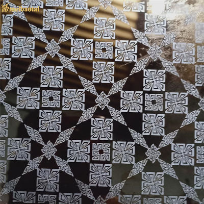 Regular Symmetrical Figure Pattern Etched Stainless Steel Sheet Elevator Lift Decorative Panel