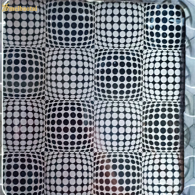 Silver Mirror Etched Stainless Steel Sheet Elevator Cabin Decorative Plate 4 Feet