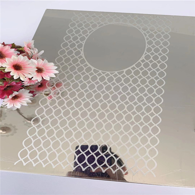 SuS304 Elevator Stainless Steel Sheet Mirror Etched Pattern 8ft Length