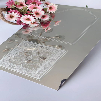 Grade 304 Silver Etched Stainless Steel Sheet 0.95mm For Elevator Decorative