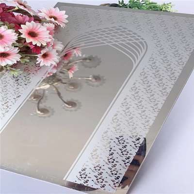 ODM Etched Stainless Steel Sheet , Sliver 201 Ss Sheet Mirror Finish