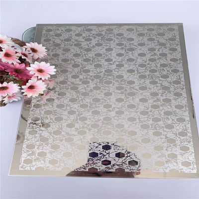 8K Gold Mirror Etching Stainless Steel Sheet Cold Rolled SS Plate