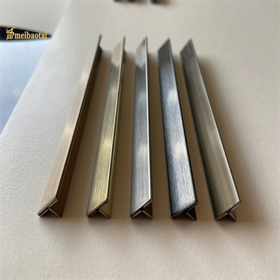 304 T Slot Stainless Steel Tile Trim Mirror Finish Width T6-T50