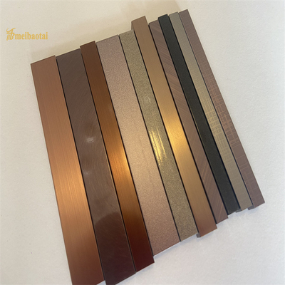 Colorful Hairline Finished 304 SS Tile Trim U6 U8 U12 profile