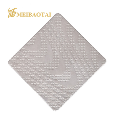 Slit Edge Silver Embossed Stainless Steel Sheet 1219x2438mm