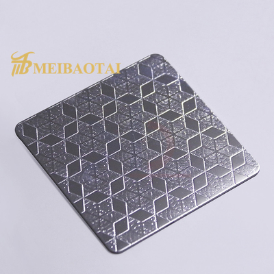 SS304 201 Gold Color Embossed Stainless Steel Sheet For Decoration Wall