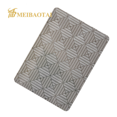 Flat Shape 1.2MM Embossed Stainless Steel Sheet SS Decorative Plate