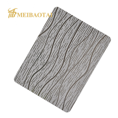Flat Shape 1.2MM Embossed Stainless Steel Sheet SS Decorative Plate