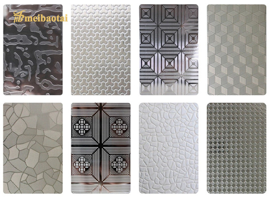 4x8 Various Pattern Embossed Stainless Steel Sheet Flat Shape