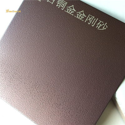 DIN Bronze Sandblasted Decorative Stainless Steel Sheet Flat Shape