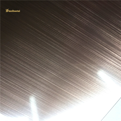 Brushed Bronze Gold Pvd Hairline Stainless Steel Sheet 304 Grade