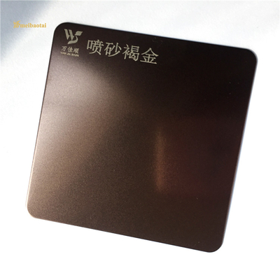 Sandblasted Brown Gold Decorative SS Sheet 0.65mm Flat Shape