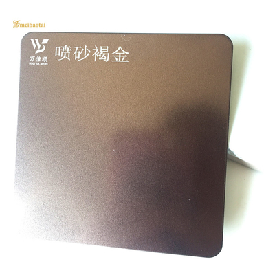 Sandblasted Brown Gold Decorative SS Sheet 0.65mm Flat Shape