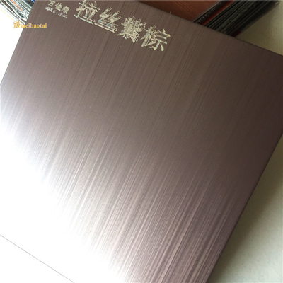 GB Standard Purple Hairline Stainless Steel Sheet Corrosion Resistance