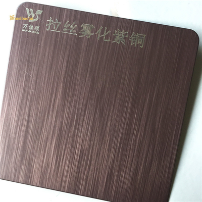 Four Feet Purple Brushed Stainless Steel Sheet For Ships Building Industry