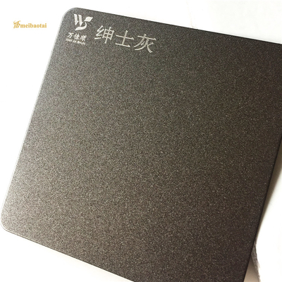 Sandblasted Grey Decorative Stainless Steel Sheet Anti Fingerprint