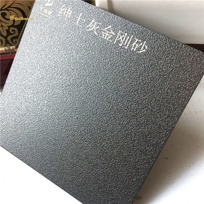 Grey Sandblasted Decorative Stainless Steel Sheet 2000mm Length