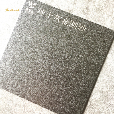 Grey Sandblasted Decorative Stainless Steel Sheet 2000mm Length