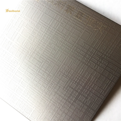 Grey Etched Stainless Steel Sheet For Ceiling Wall Decorate GB Standard