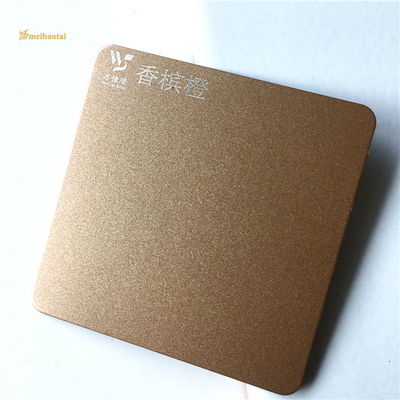 Orange Sandblasted Stainless Steel Sheet For Wall Decorate