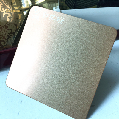 Orange Sandblasted Stainless Steel Sheet For Wall Decorate