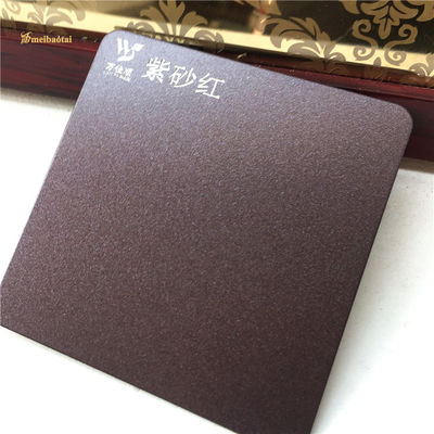 Brushed 201 Stainless Steel Kitchen Wall Sheets Purple And Red Anti - Fingerprint