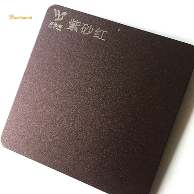 Brushed 201 Stainless Steel Kitchen Wall Sheets Purple And Red Anti - Fingerprint