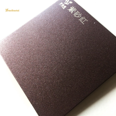 Brushed 201 Stainless Steel Kitchen Wall Sheets Purple And Red Anti - Fingerprint