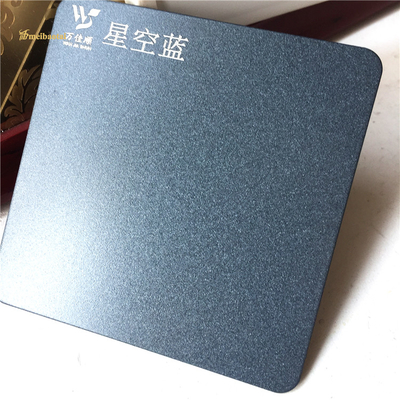 Star Blue Brushed AISI Stainless Steel Plate Four Feet