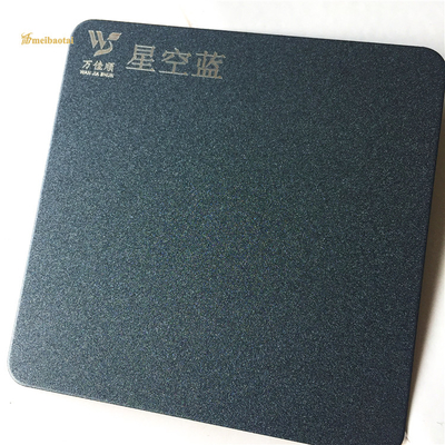 Star Blue Brushed AISI Stainless Steel Plate Four Feet