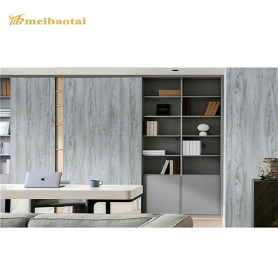 White Color Imitation Wood Grain Laminate Stainless Sheets Door Decoration