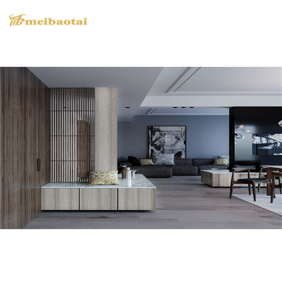 Imitation Wood Grain Stainless Laminate Sheets Decorate Wall Edge 1000mm Width