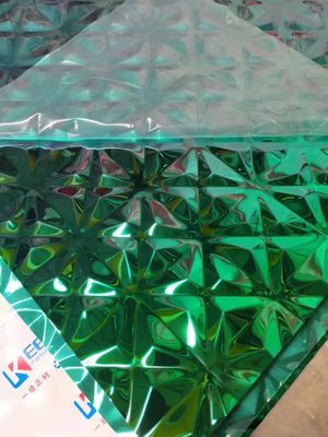 3D тисненый синий лист нержавеющей стали с PVD покрытием 4x8 футов для отделки стен