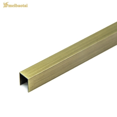 8FT Stainless Steel U Profile Bronze Copper Color Inox 304 Exterior Corner Edge