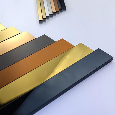 Индивидуальный размер профиля U из нержавеющей стали 304 с цветным покрытием PVD для отделки плитки и применения в U-образных каналах